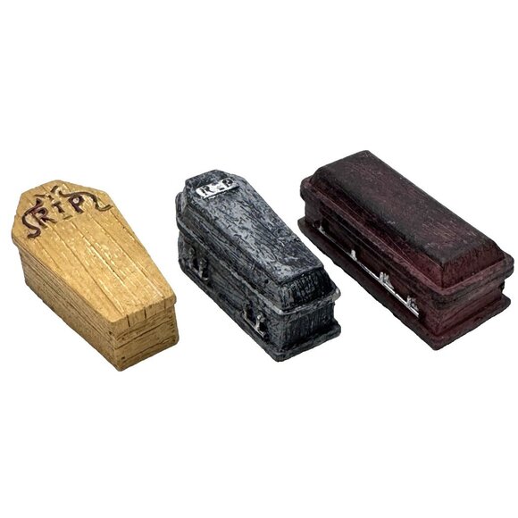 Lemax Spooky Town Scary Acres Cemetery Lot Halloween Village Coffins Graveyard - Picture 12 of 16